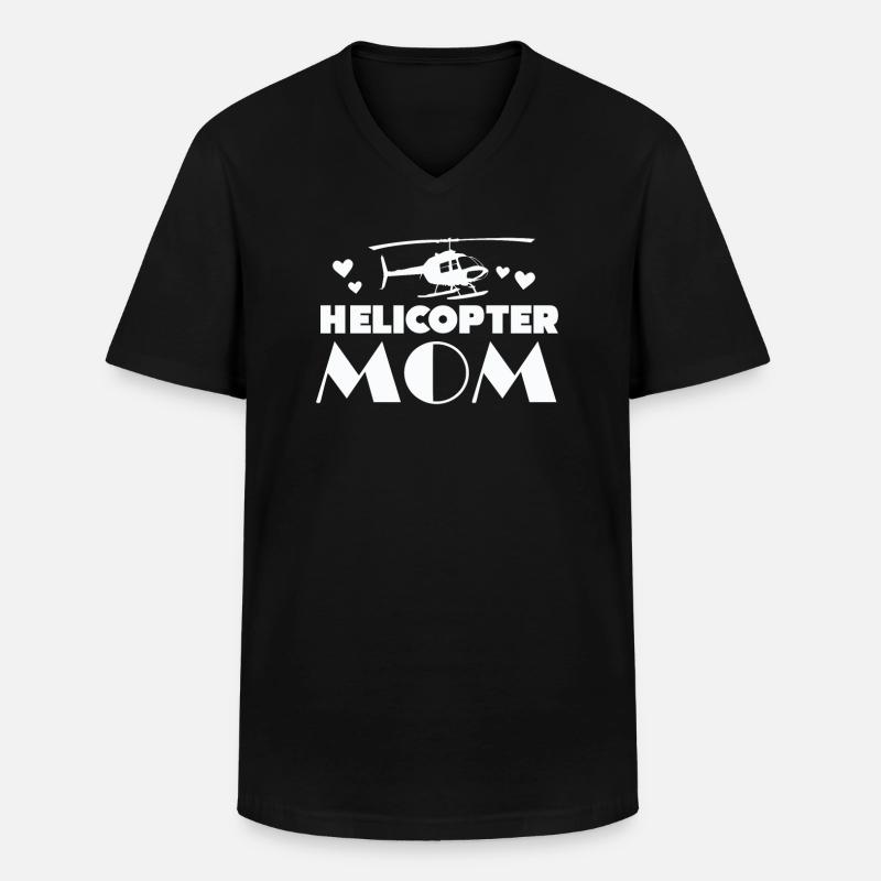 Helikopter Eltern Lustige Helikoptermutter - Männer-T-Shirt mit V-Ausschnitt - Schwarz