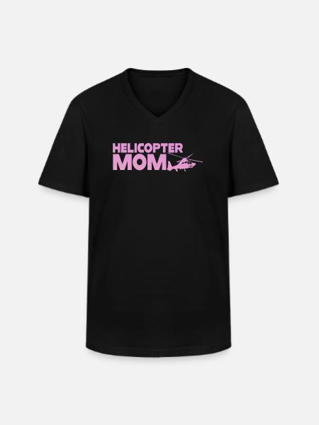 Helikopter Eltern Lustige Helikoptermutter - Männer-T-Shirt mit V-Ausschnitt - Schwarz