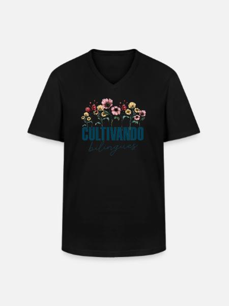 Cultivando Bilingües Spanish Teacher - Men's V-Neck T-Shirt - black