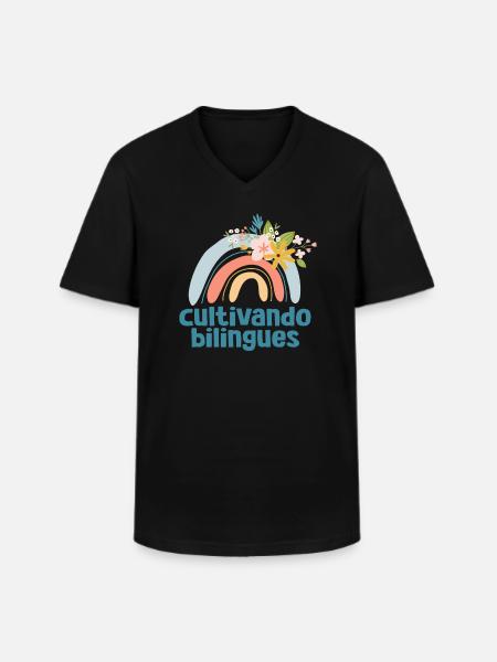 Cultivando Bilingües Spanish Teacher - Men's V-Neck T-Shirt - black