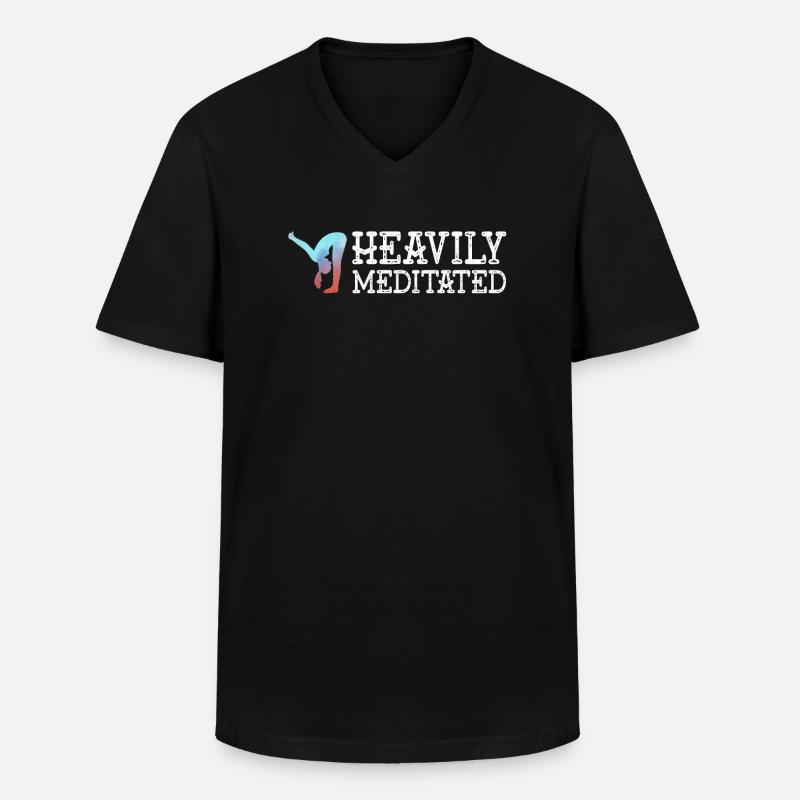 Stark meditiert - Männer-T-Shirt mit V-Ausschnitt - Schwarz