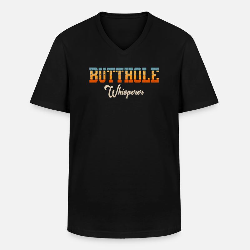 Arschloch-Flüsterer - Männer-T-Shirt mit V-Ausschnitt - Schwarz