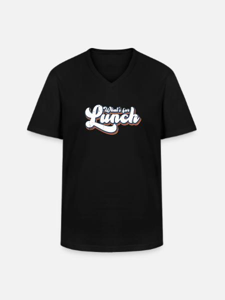 What's For Lunch? - Men's V-Neck T-Shirt - black