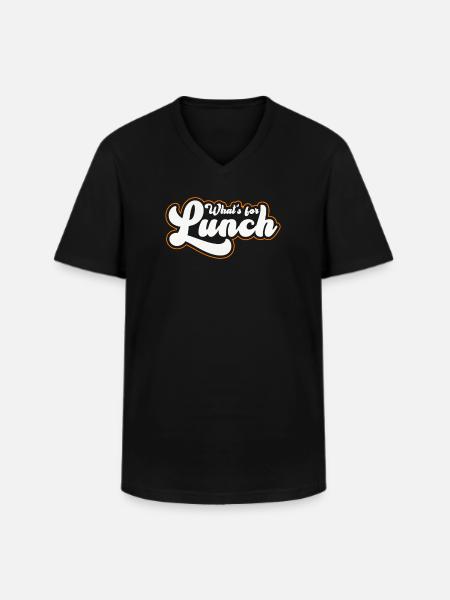 What's For Lunch? - Men's V-Neck T-Shirt - black