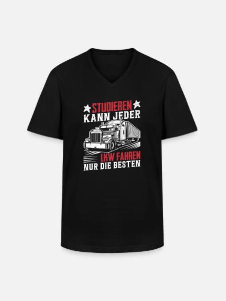 Truck Driver - Men's V-Neck T-Shirt - black