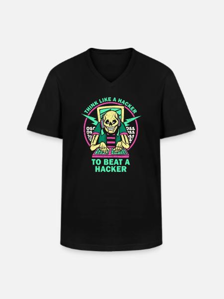 Ethical Hacker Cybersecurity Expertise - Men's V-Neck T-Shirt - black