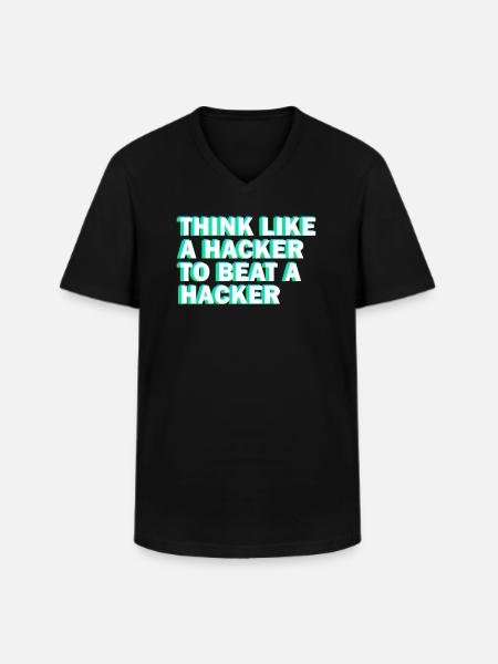 Ethical Hacker Cybersecurity Expertise - Men's V-Neck T-Shirt - black