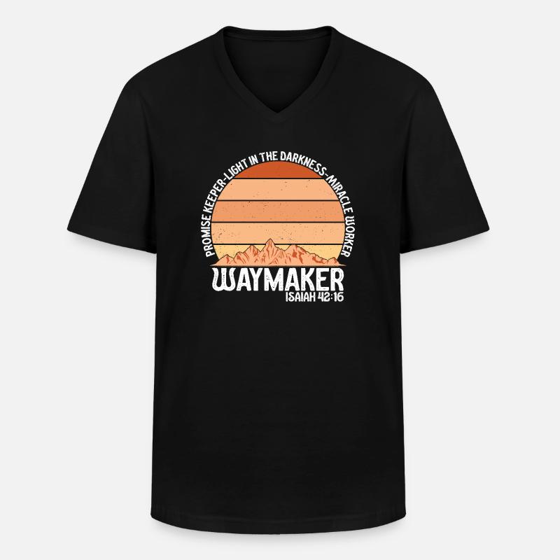 Wegweiser, Versprechenshüter, Wundertäter - Männer-T-Shirt mit V-Ausschnitt - Schwarz