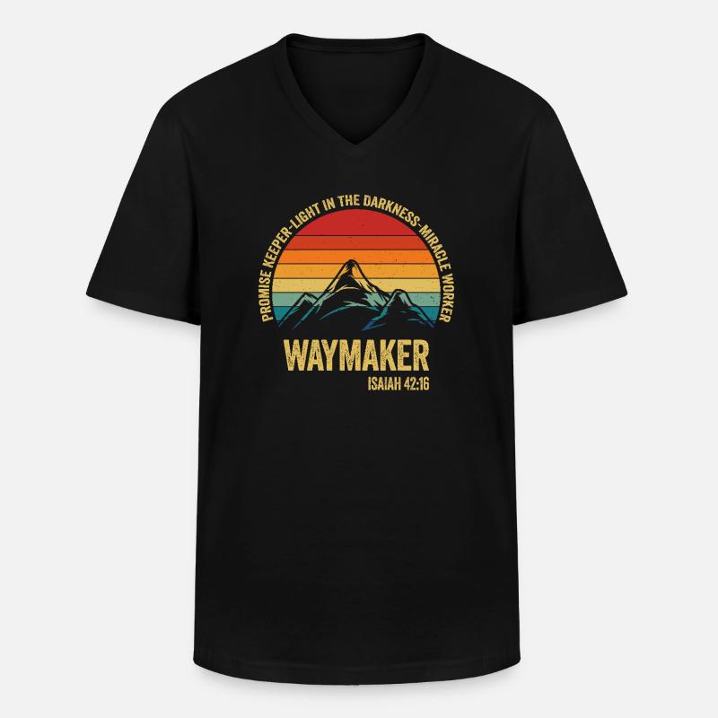Wegweiser, Versprechenshüter, Wundertäter - Männer-T-Shirt mit V-Ausschnitt - Schwarz