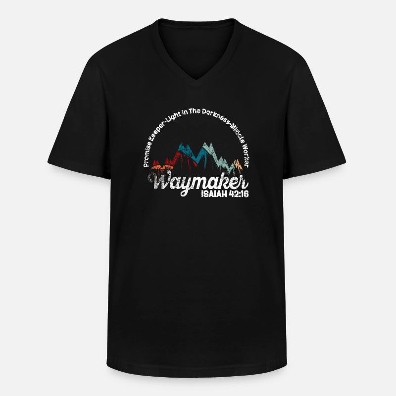 Wegweiser, Versprechenshüter, Wundertäter - Männer-T-Shirt mit V-Ausschnitt - Schwarz