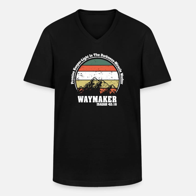 Wegweiser, Versprechenshüter, Wundertäter - Männer-T-Shirt mit V-Ausschnitt - Schwarz