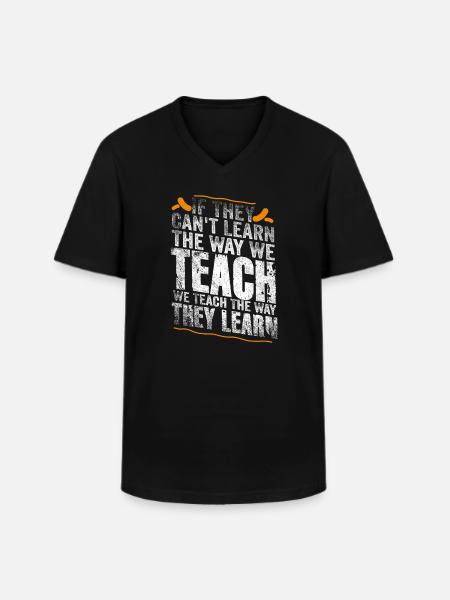 Autism Awareness SPED Teacher Learn - Men's V-Neck T-Shirt - black
