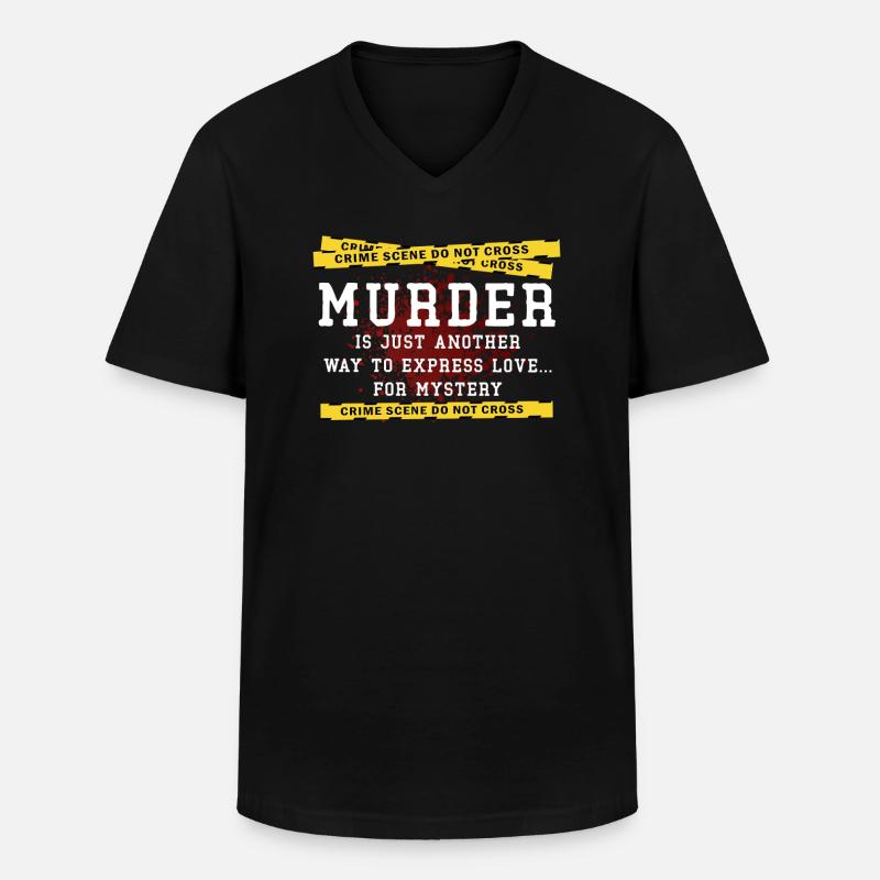 Murder Mystery Dinner Fun Night - Men's V-Neck T-Shirt - black