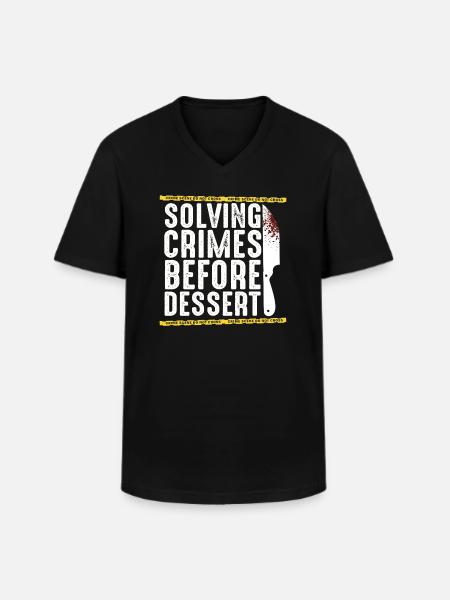 Murder Mystery Dinner Fun Night - Men's V-Neck T-Shirt - black