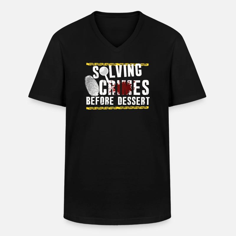 Murder Mystery Dinner Fun Night - Men's V-Neck T-Shirt - black
