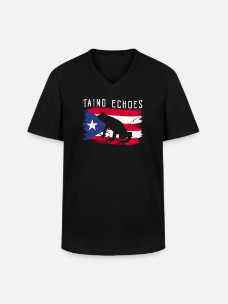 Taíno Echoes Caribbean Ancestry Pride - Men's V-Neck T-Shirt - black