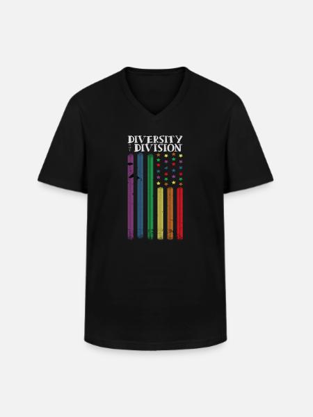Celebrate Diversity Not Division Unity - Men's V-Neck T-Shirt - black