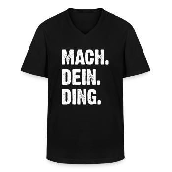 Mach Dein Ding - Männer-T-Shirt mit V-Ausschnitt - Schwarz - Vorne - AI Model Male 178 dark (178cm)