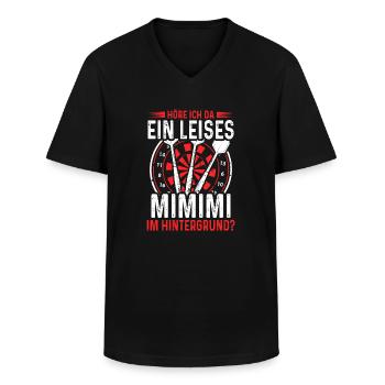Lustiges Darts Profi MiMiMi Dartscheibe Retro Dart - Männer-T-Shirt mit V-Ausschnitt - Schwarz - Vorne - AI Model Male 178 dark (178cm)