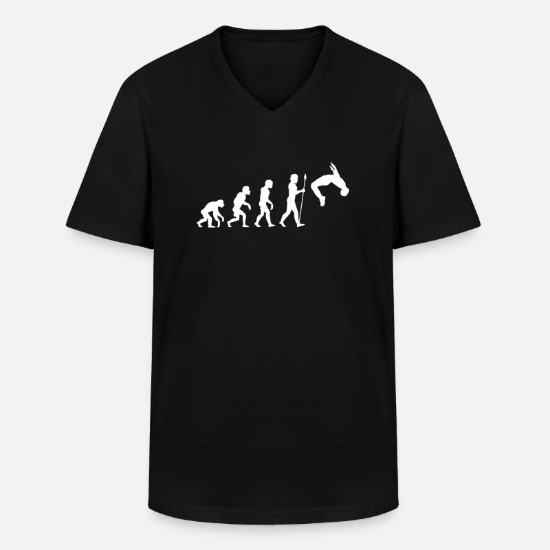 Backflip Parkour Evolution - T-shirt col V Homme - noir