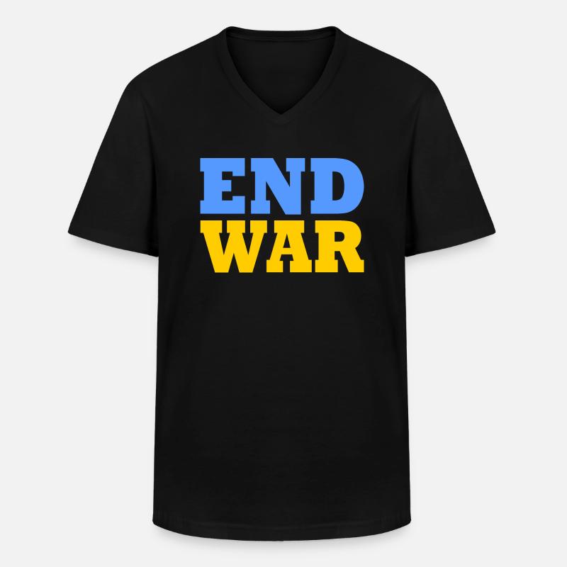 End war - Männer-T-Shirt mit V-Ausschnitt - Schwarz