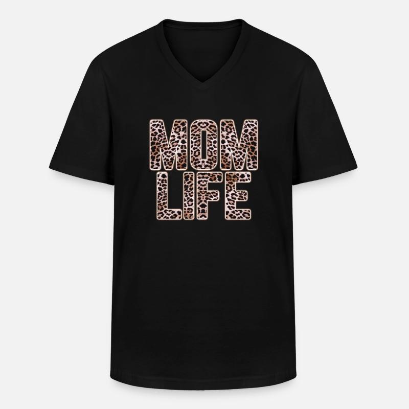 Mutter Leben - Männer-T-Shirt mit V-Ausschnitt - Schwarz