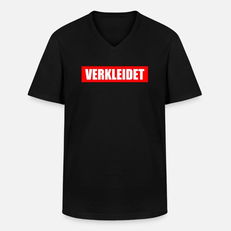 Verkleidet - Männer-T-Shirt mit V-Ausschnitt - Schwarz