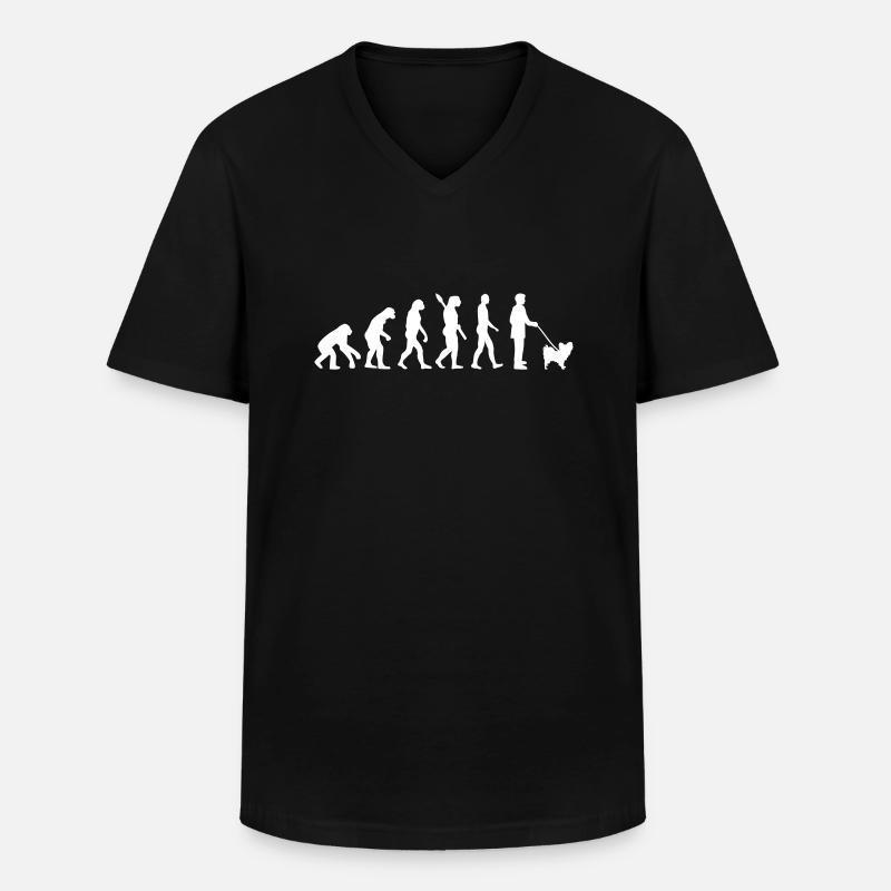Papillon - Männer-T-Shirt mit V-Ausschnitt - Schwarz