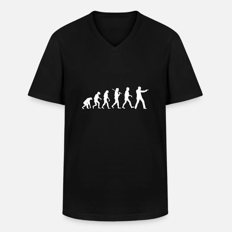 BondEvolution - Männer-T-Shirt mit V-Ausschnitt - Schwarz