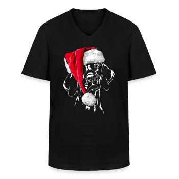 MAGYAR VIZSLA Weihnachten Mütze Wilsigns Geschenk - Männer-T-Shirt mit V-Ausschnitt - Schwarz - Vorne - AI Model Male 178 dark (178cm)