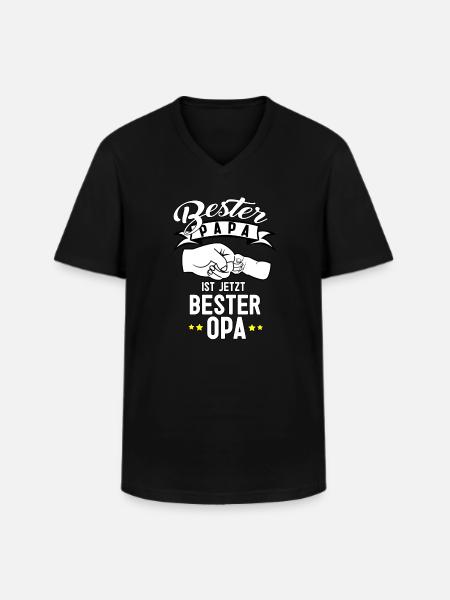 Geschenk fuer Papa Opa - Männer-T-Shirt mit V-Ausschnitt - Schwarz