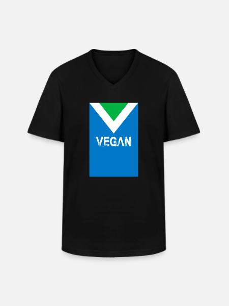 Vegan flag flag veganism veganism - Men's V-Neck T-Shirt - black