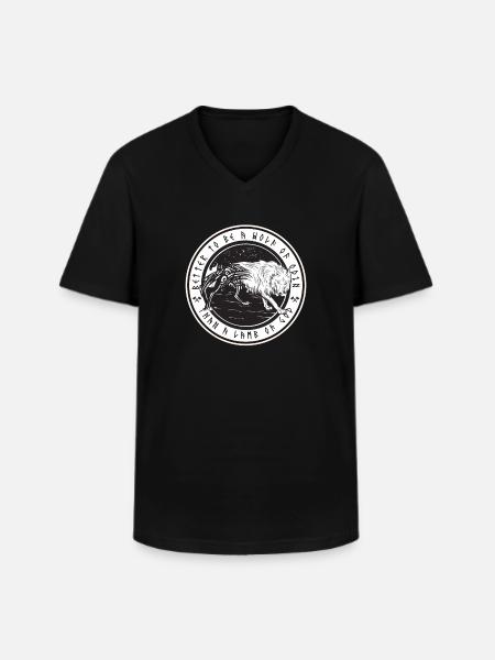 Viking Viking Wolf Mythology Gift - Men's V-Neck T-Shirt - black