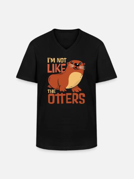Odder Jeg er ikke som oddere - Klassisk herre T-shirt med V-udskæring - sort