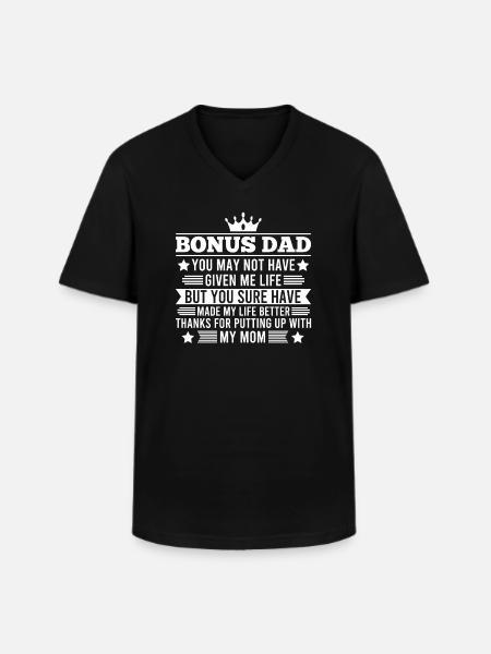Stepfather Stepdad Stepfather Gift - Men's V-Neck T-Shirt - black