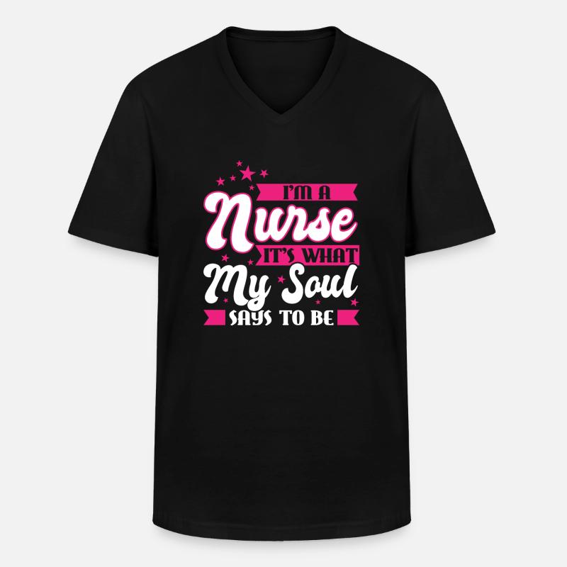 Krankenschwester Krankenschwester Geschenk - Männer-T-Shirt mit V-Ausschnitt - Schwarz