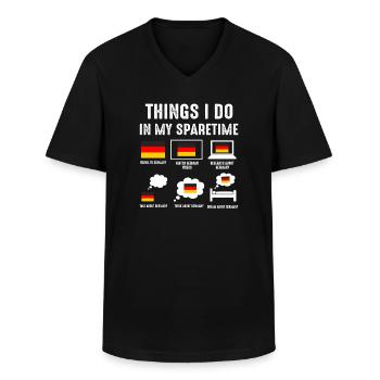 Deutsch Deutscher Urlaube Deutschland Geschenk - Männer-T-Shirt mit V-Ausschnitt - Schwarz - Vorne - AI Model Male 178 dark (178cm)