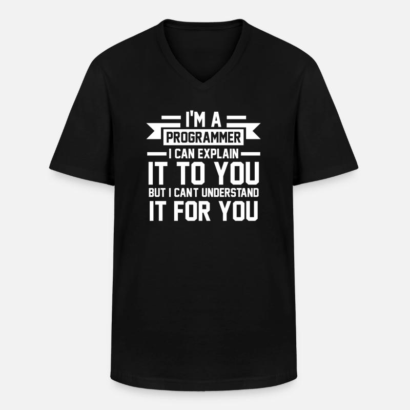Programmer Programmer Programming Geschenk - Männer-T-Shirt mit V-Ausschnitt - Schwarz