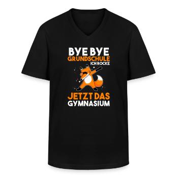 Gymnasium Schulanfang 5.Klasse Geschenk - Männer-T-Shirt mit V-Ausschnitt - Schwarz - Vorne - AI Model Male 178 dark (178cm)
