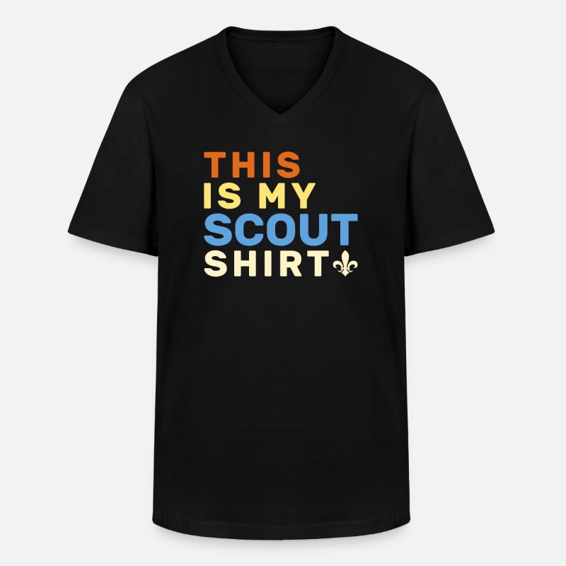 Scouting Scouting Geschenk - Männer-T-Shirt mit V-Ausschnitt - Schwarz