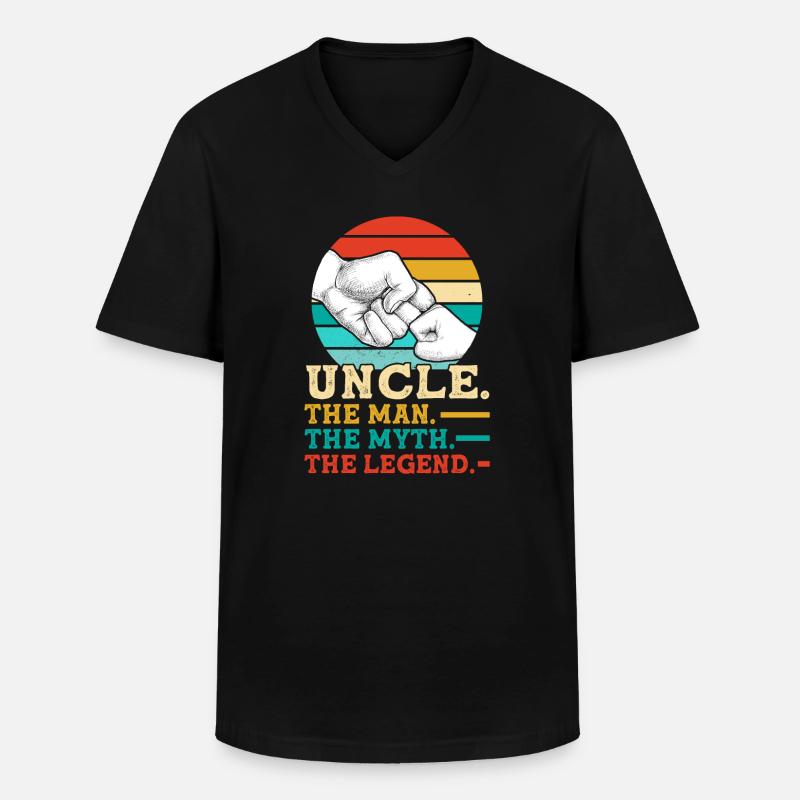 Uncle uncle gift - Men's V-Neck T-Shirt - black