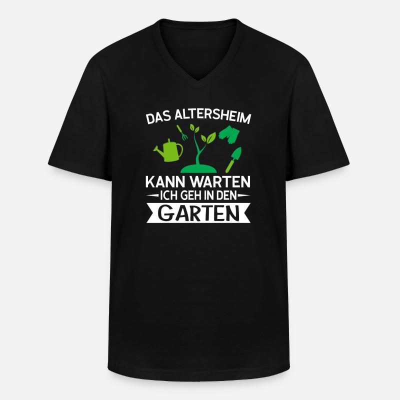Gartenarbeit Gärtner Gartenarbeiter Geschenk - Männer-T-Shirt mit V-Ausschnitt - Schwarz