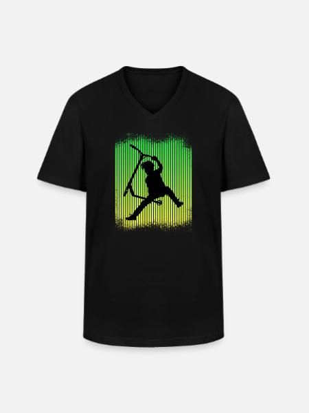 scooter freestyle - Camiseta con cuello de pico hombre - negro