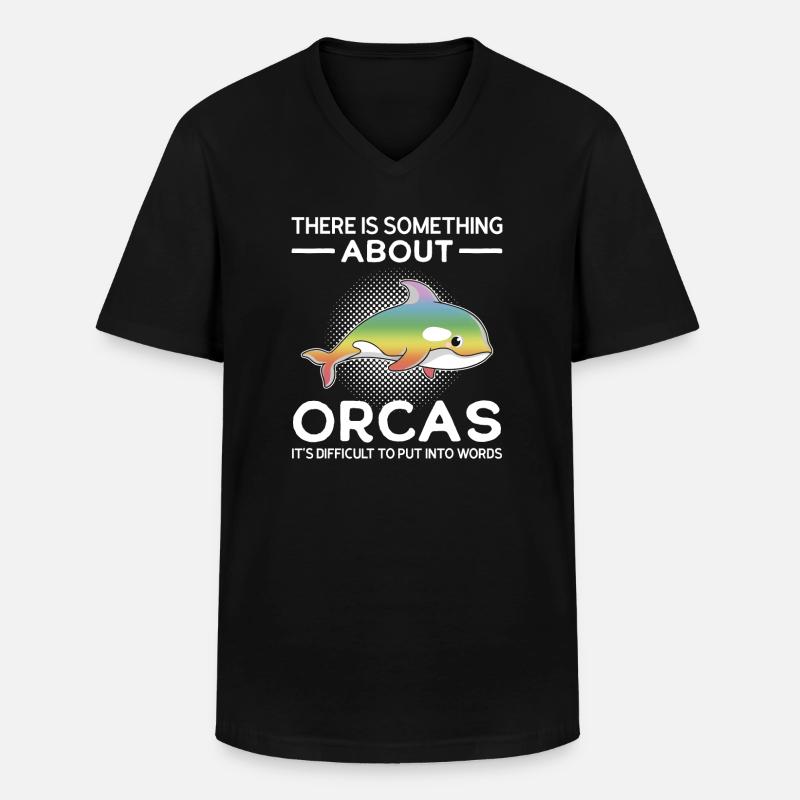 Orca Orca Tiergeschenk - Männer-T-Shirt mit V-Ausschnitt - Schwarz