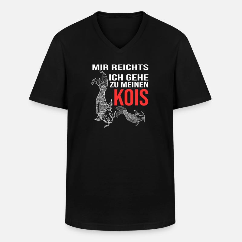 Kois Fisch Koifisch Geschenk - Männer-T-Shirt mit V-Ausschnitt - Schwarz