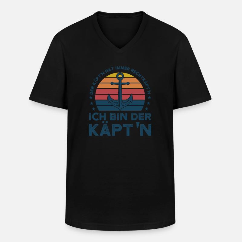 Captain Captains Boating Gift - Men's V-Neck T-Shirt - black