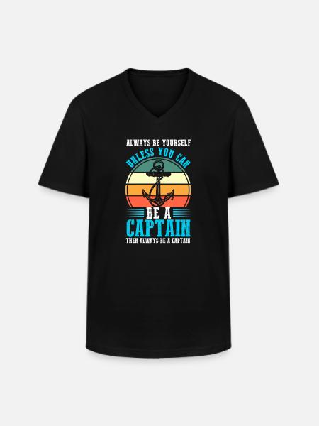 Captain Boat Captains Gift - Men's V-Neck T-Shirt - black