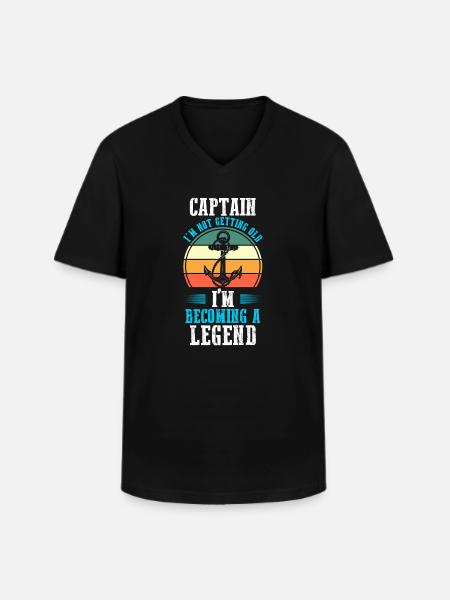 Captain Boat Captains Gift - Men's V-Neck T-Shirt - black