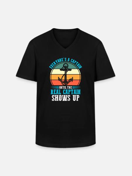 Captain Boat Captains Gift - Men's V-Neck T-Shirt - black