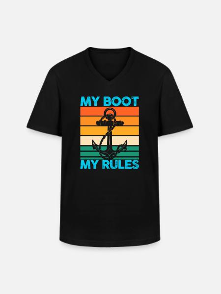 Captain Boat Captains Gift - Men's V-Neck T-Shirt - black